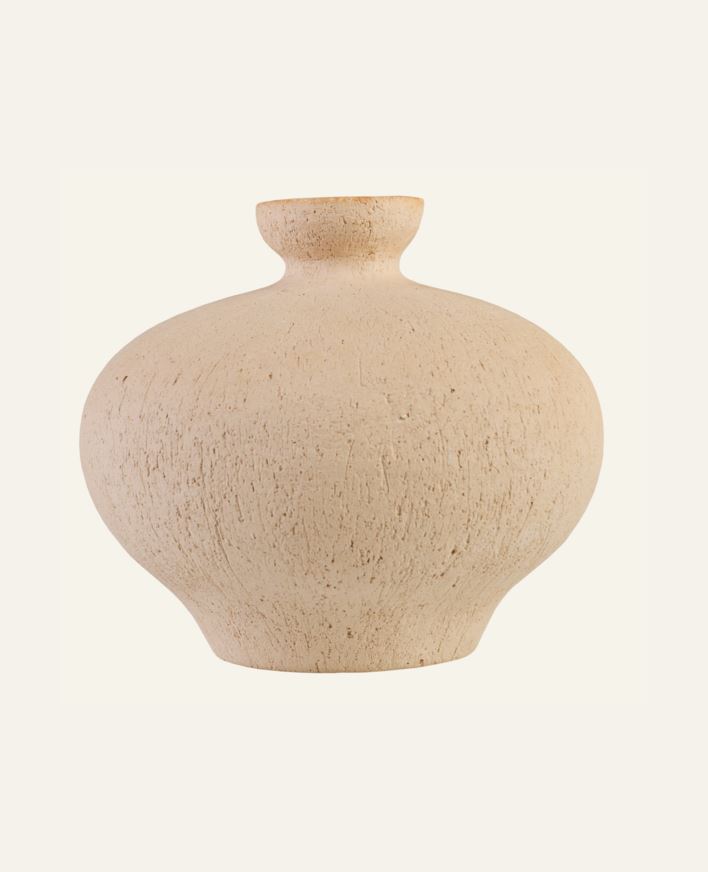 Maljakko vaalean beige - 20,2x20,2x17,5 cm vaalean beige - 1