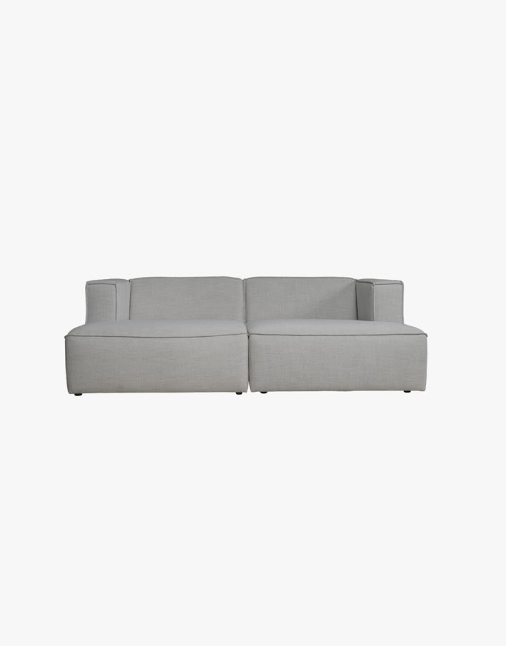 3-istuttava moduulisohva tupladivaanilla harmaa - 154x73x228 cm harmaa - 1
