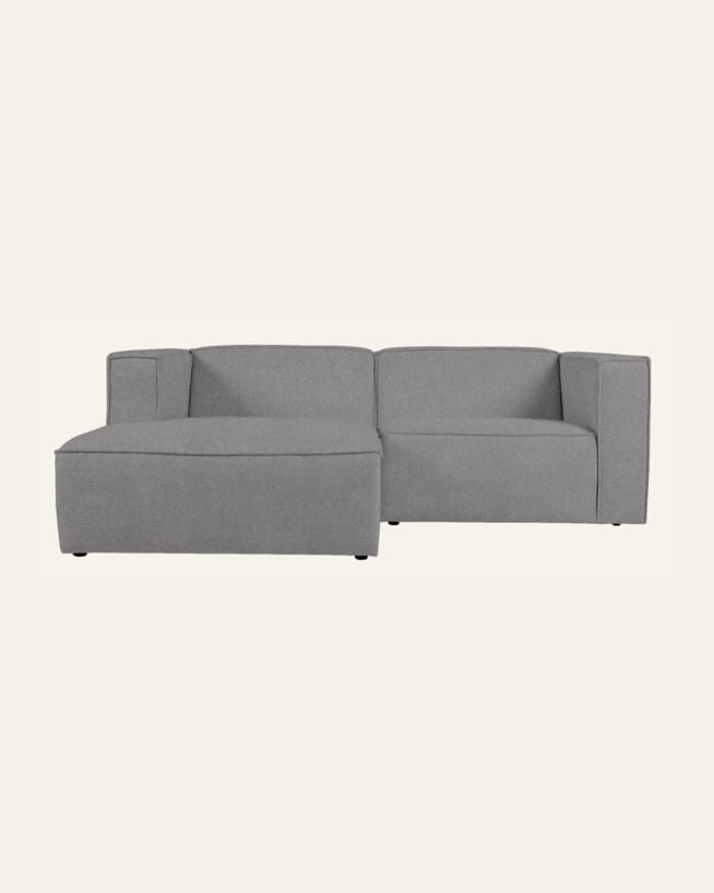 Moduulisohva 2 osaa, divaani vasen harmaa - 224x154x73 cm harmaa - 1
