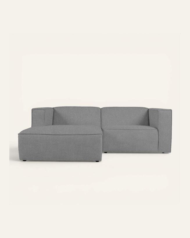 Moduulisohva 2 osaa, divaani vasen harmaa - 224x154x73 cm harmaa - 1