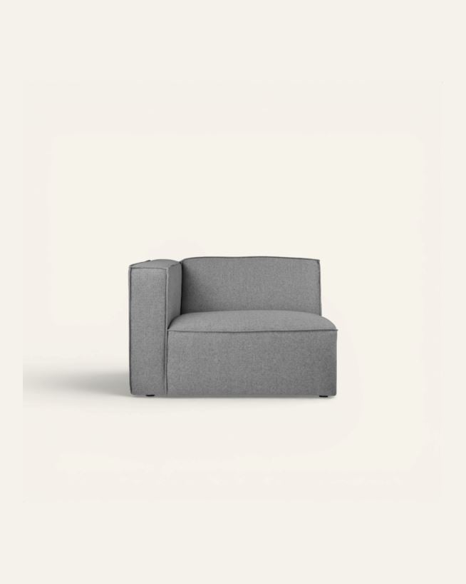 Moduuli 1,5-istuttava vasen käsinoja harmaa - 110x93x73 cm harmaa - 1