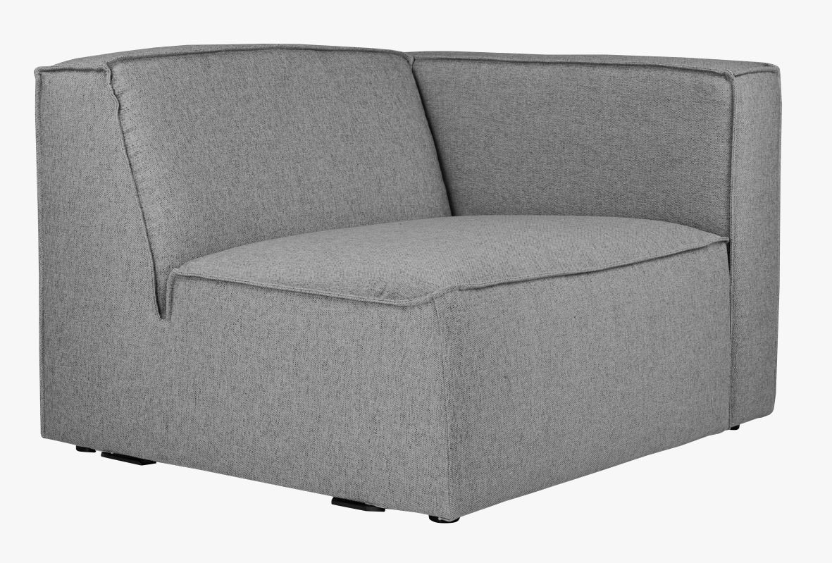 Moduulisohvaosa 1,5-istuttava käsinoja oikea harmaa - 2