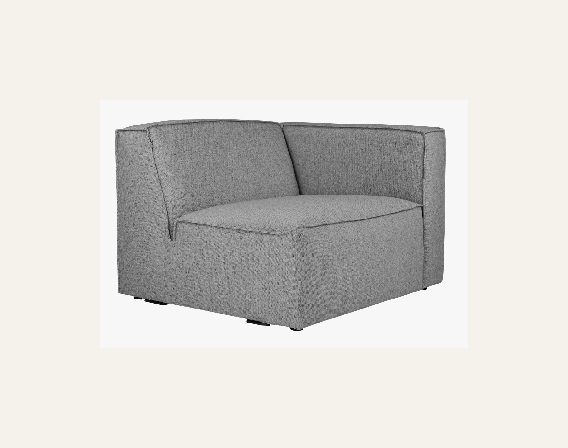 Moduulisohvaosa 1,5-istuttava käsinoja oikea harmaa - 2