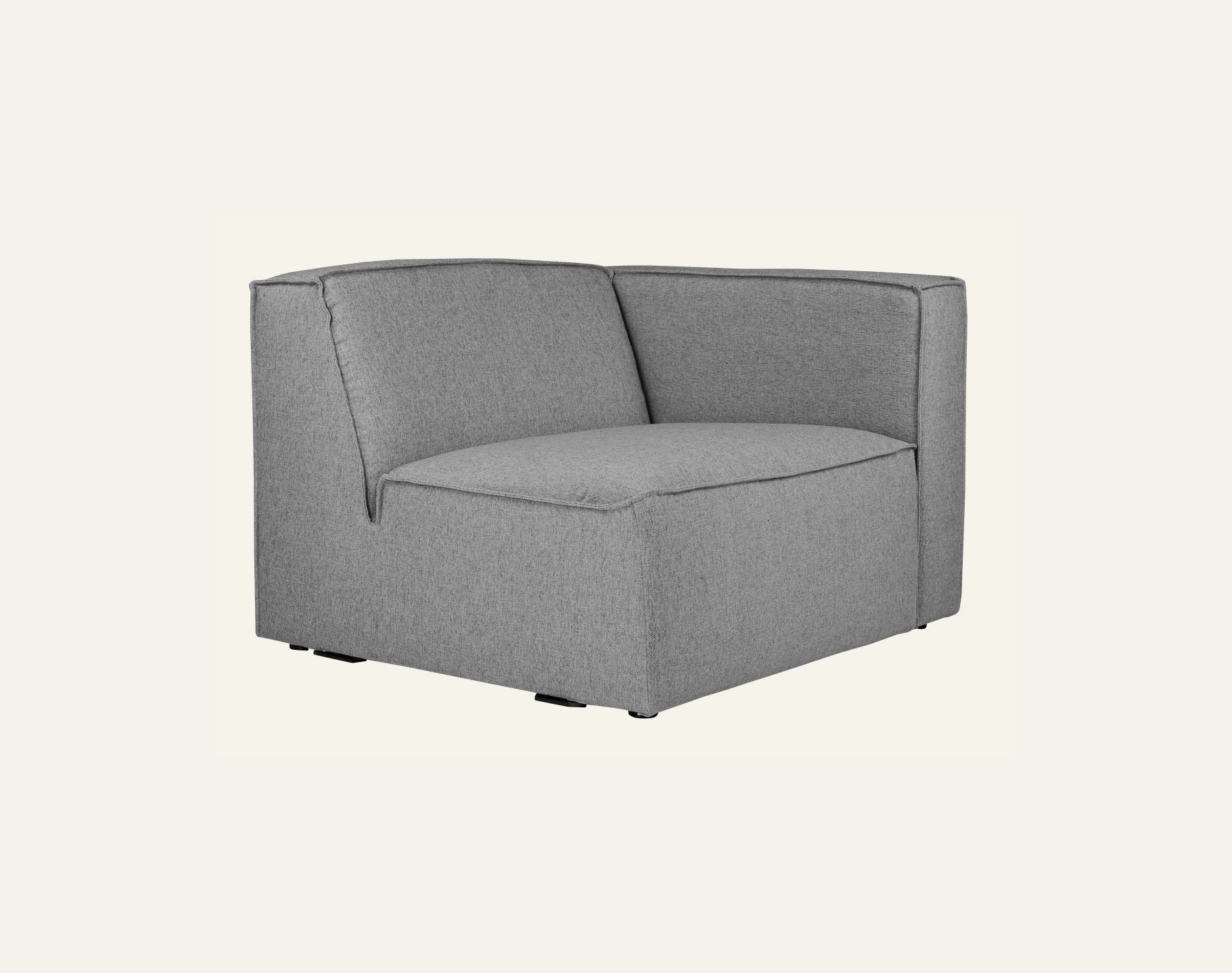 Moduulisohvaosa 1,5-istuttava käsinoja oikea harmaa - 2