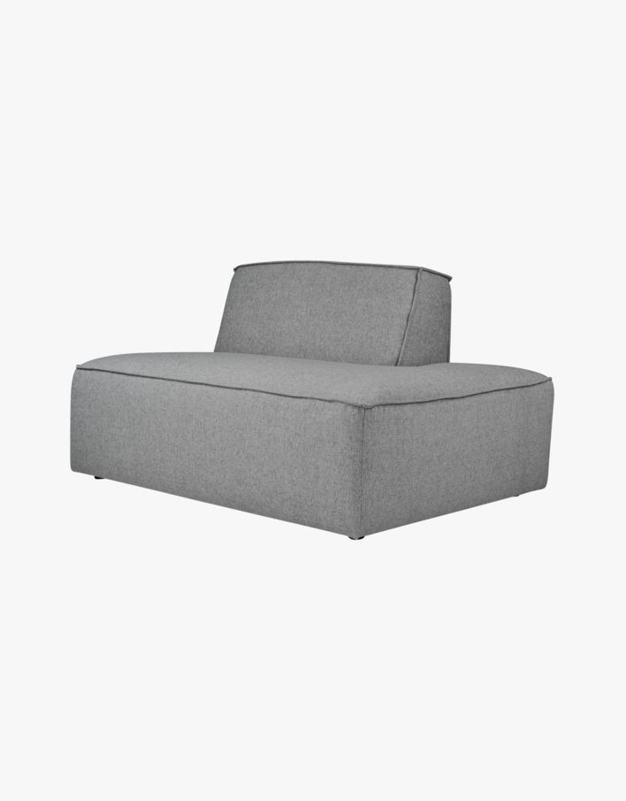 Moduulisohvaosa avoin pääty oikea harmaa - 134x93x73 cm harmaa - 1