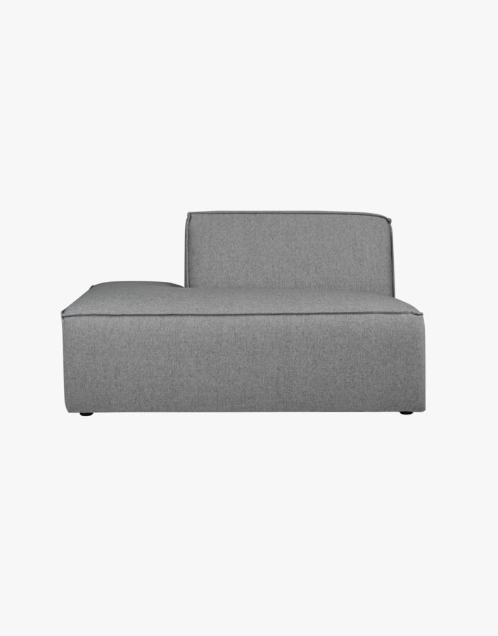 Moduulisohvaosa avoin pääty vasen harmaa - 134x93x73 cm harmaa - 1