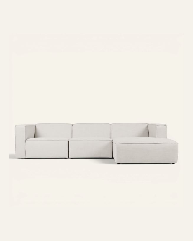 Moduulisohva 3 osaa divaani oikea luonnonväri - 314x154x73 cm luonnonväri - 1