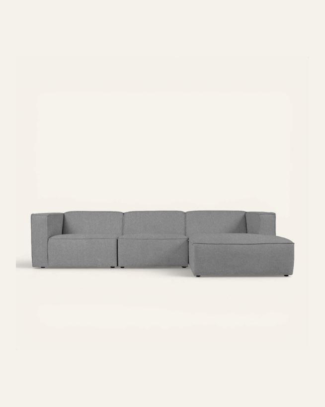Moduulisohva 3 osaa divaani oikea harmaa - 314x154x73 cm harmaa - 1