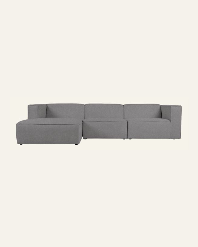 Moduulisohva 3 osaa divaani vasen harmaa - 314x154x73 cm harmaa - 1