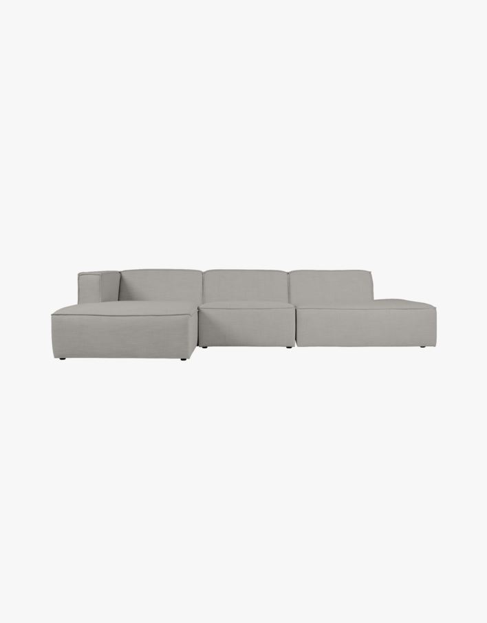 Sohva divaanilla vasen + avoin pääty oikea, 3 osaa harmaa - 338x153x73 cm harmaa - 1