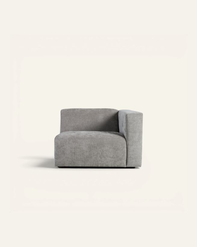 Moduuli 1,5-istuttava käsinoja oikea harmaa - 110x93x73 cm harmaa - 1