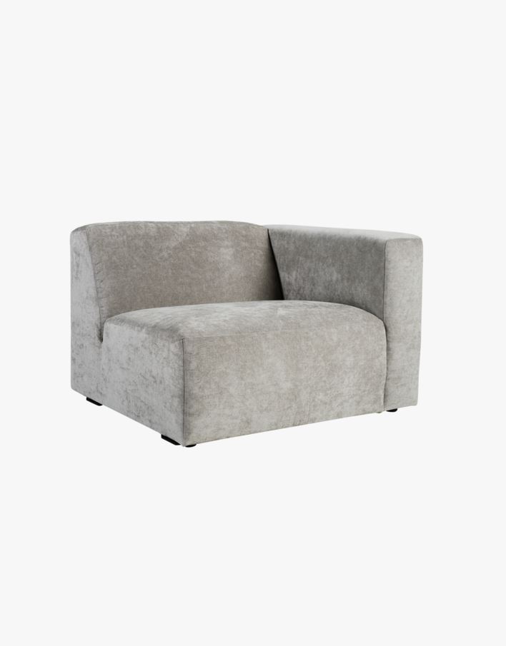 Moduulisohvaosa 1,5-istuttava käsinoja oikea harmaa - 110x93x73 cm harmaa - 1