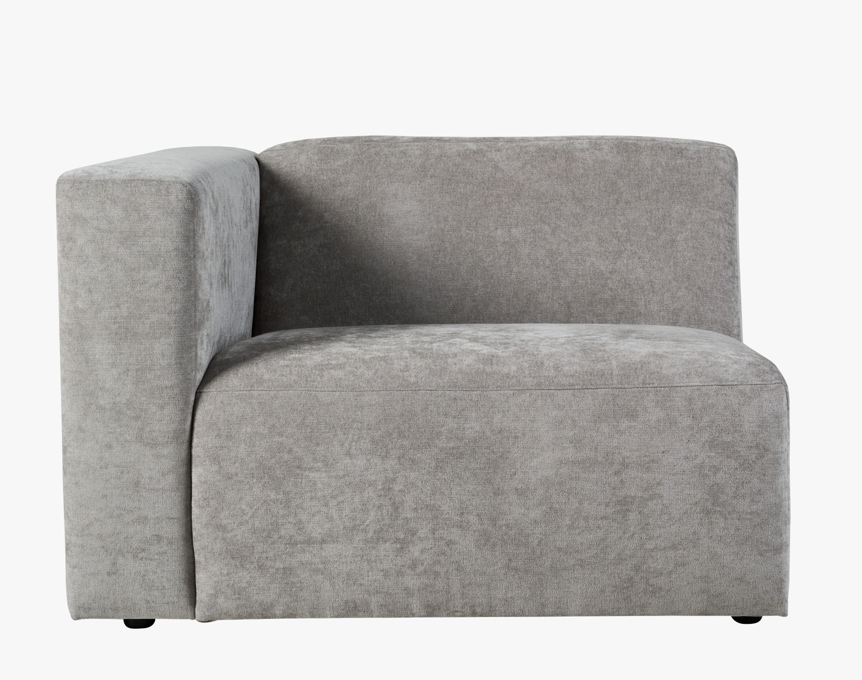 Moduulisohvaosa 1,5-istuttava käsinoja vasen harmaa - 4