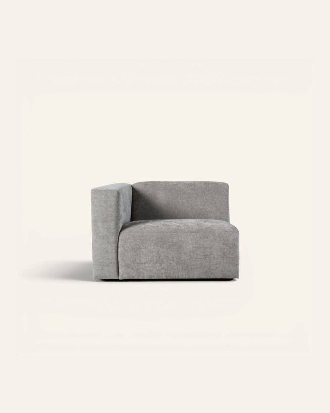 Moduuli 1,5-istuttava vasen käsinoja harmaa - 110x93x73 cm harmaa - 1
