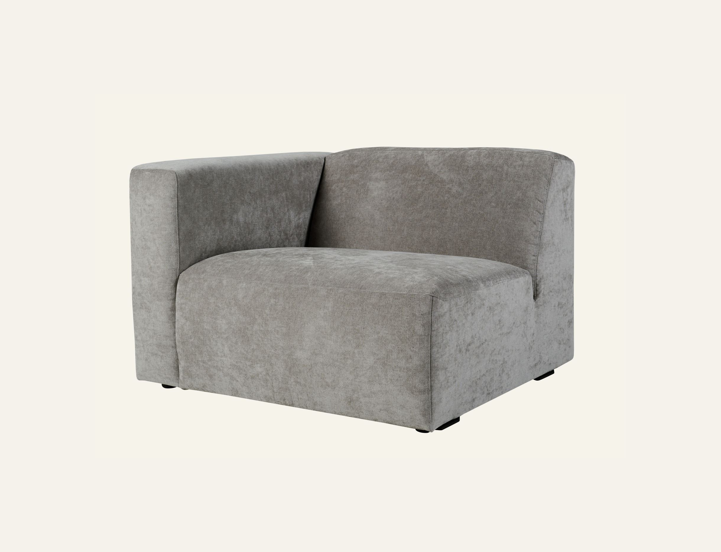 Moduulisohvaosa 1,5-istuttava käsinoja vasen harmaa - 3