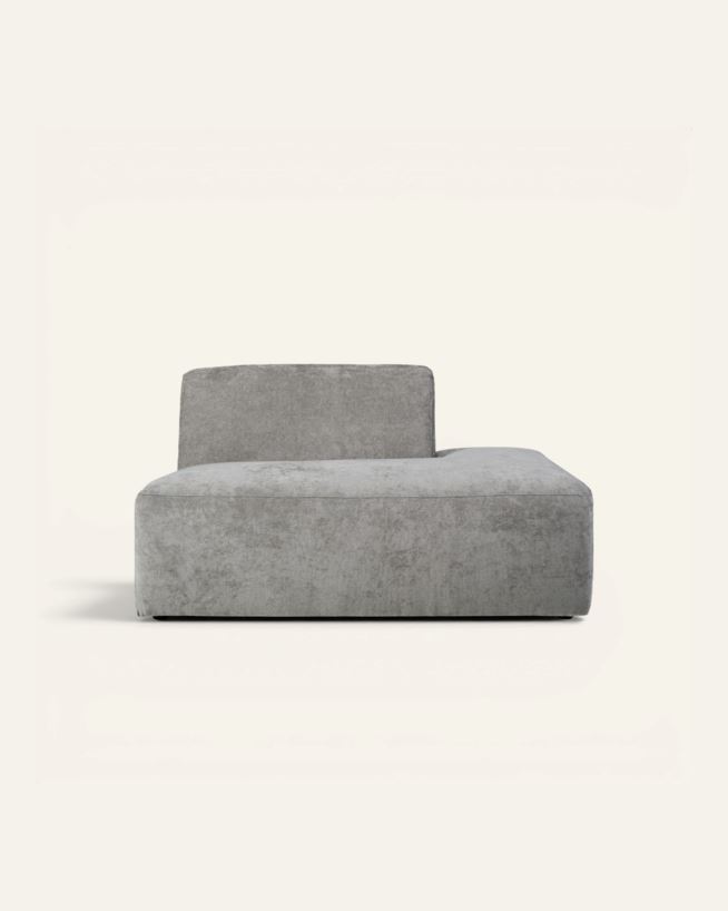 Moduuli avoin pää oikea harmaa - 134x93x73 cm harmaa - 1