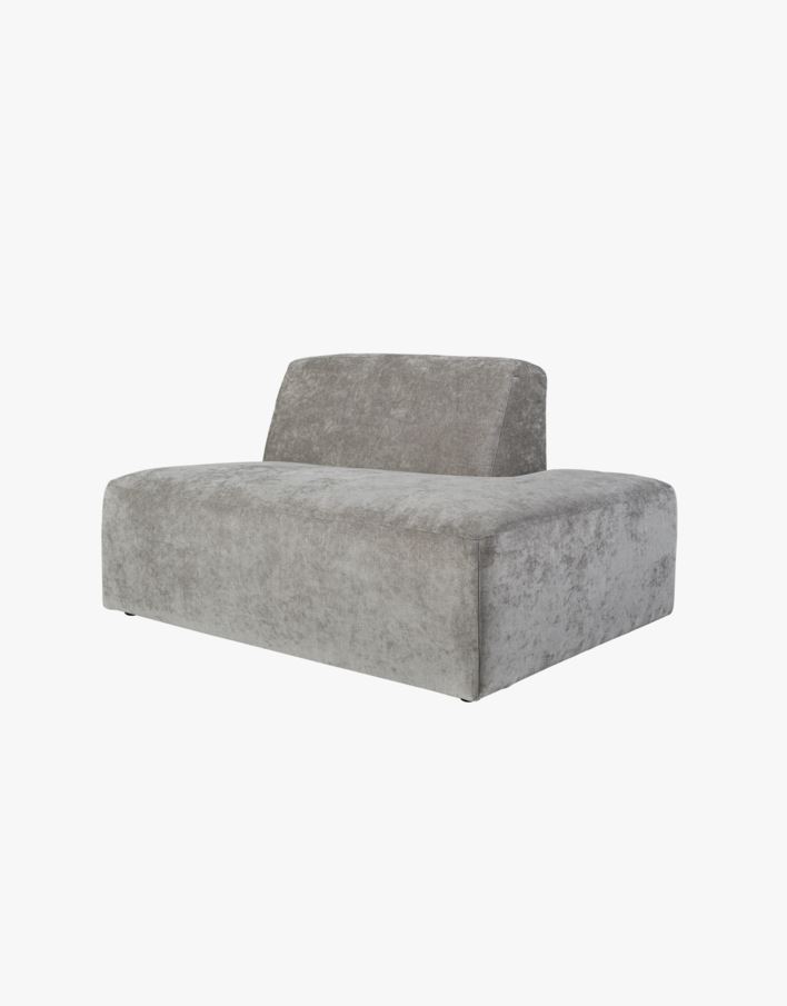 Moduulisohvaosa avoin pääty oikea harmaa - 134x93x73 cm harmaa - 1