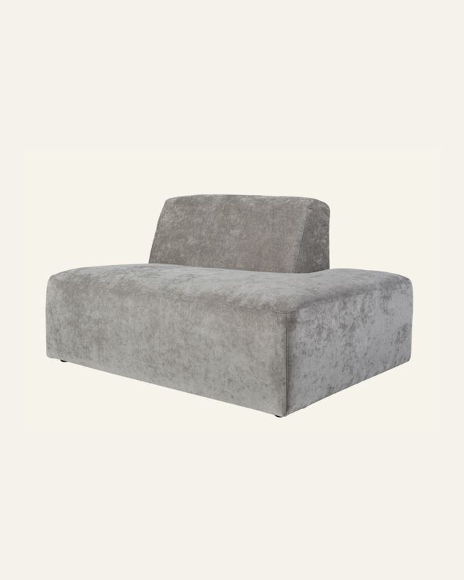 Moduuli avoin pää oikea harmaa - 134x93x73 cm harmaa - 1