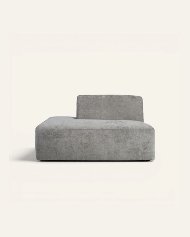 Moduuli avoin pää vasen harmaa - 134x93x73 cm harmaa - 1
