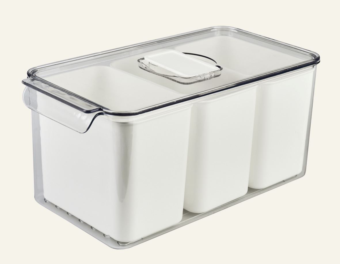 Säilytyslaatikko luonnonvalkoinen - 4