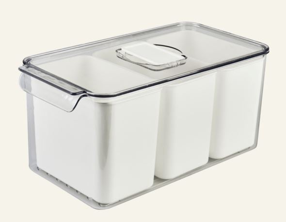 Säilytyslaatikko luonnonvalkoinen - 4