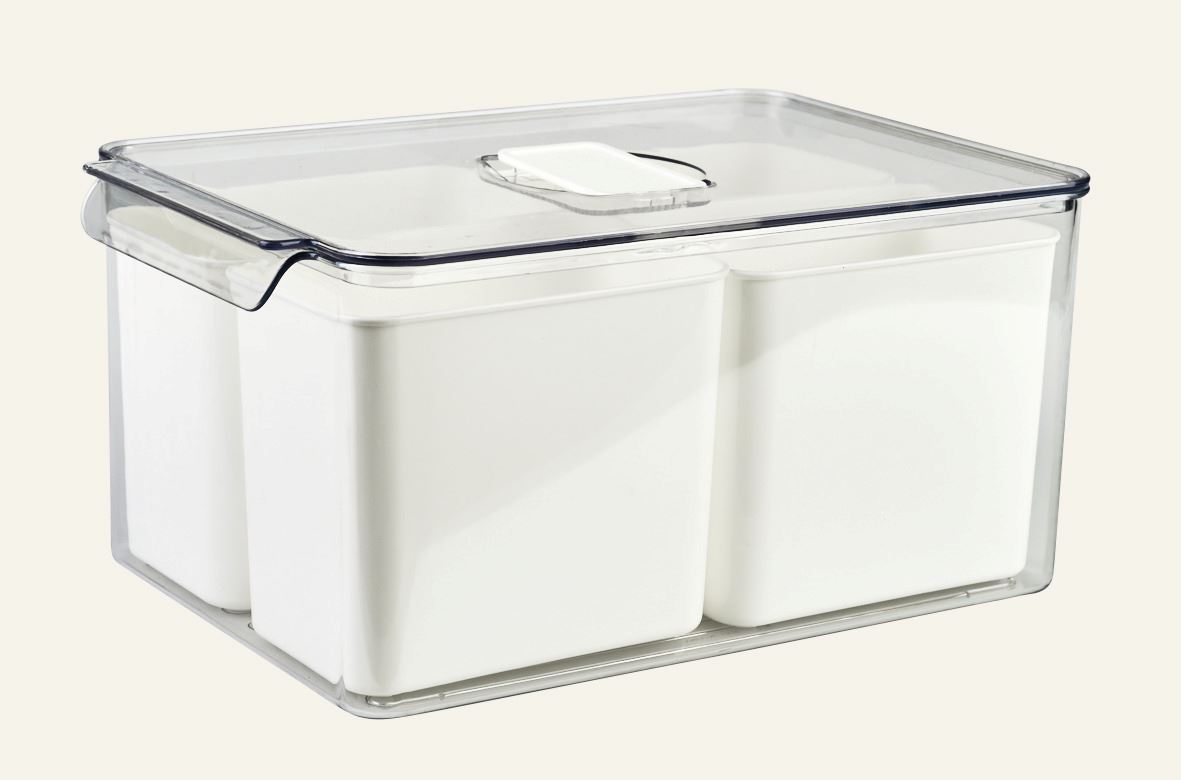 Säilytyslaatikko luonnonvalkoinen - 4