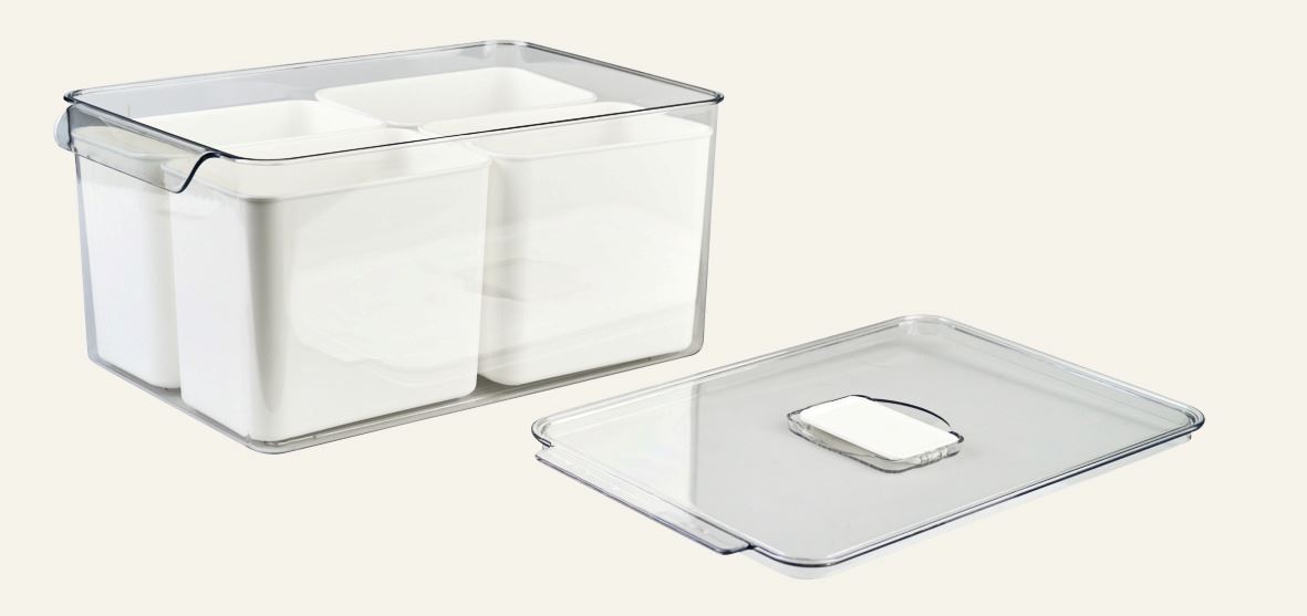 Säilytyslaatikko luonnonvalkoinen - 5