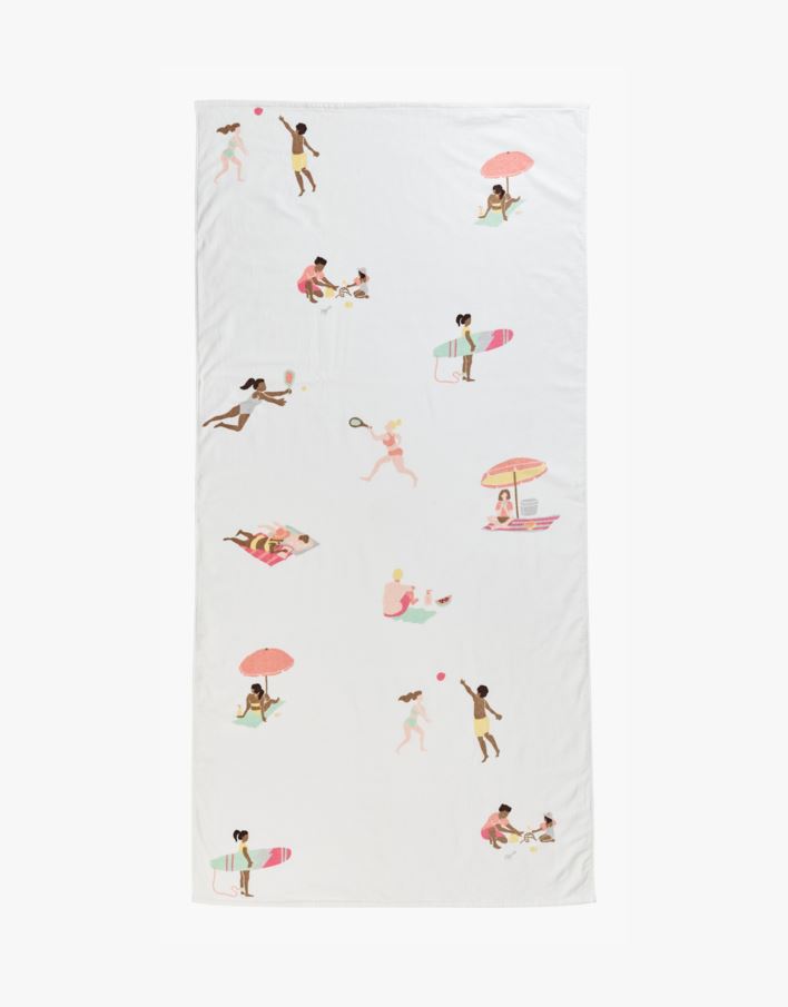 Kylpypyyhe moniväri/valkoinen - 90x180 cm moniväri/valkoinen - 1