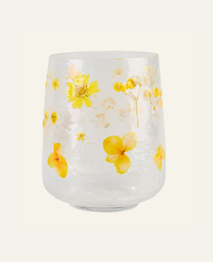 Kynttilälyhty moniväri/keltainen - 10x10x12,5 cm moniväri/keltainen - 1