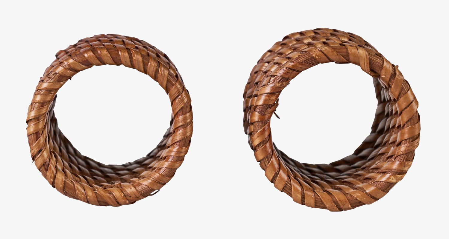 Servettirenkaat, 2 kpl ruskea - 3