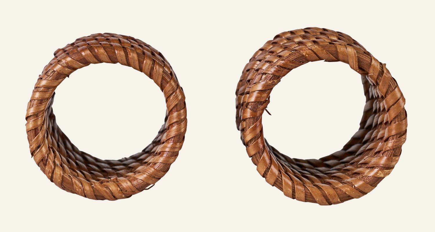 Servettirenkaat, 2 kpl ruskea - 3