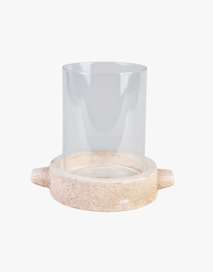 Kynttilälyhty beige - 16,5x12,5x15,5 cm beige - 1