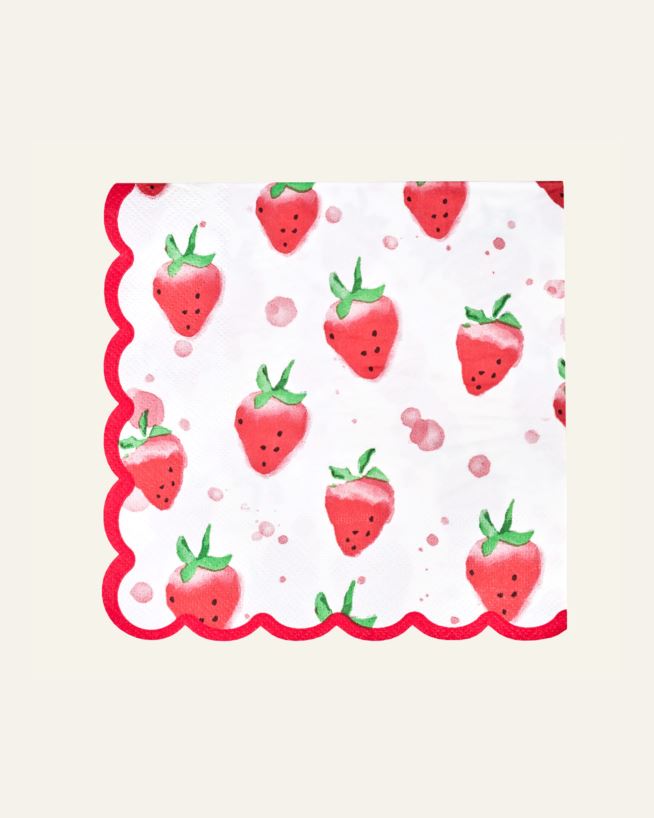 Paperiservetit moniväri/punainen - 16,5x16,5x1 cm moniväri/punainen - 1
