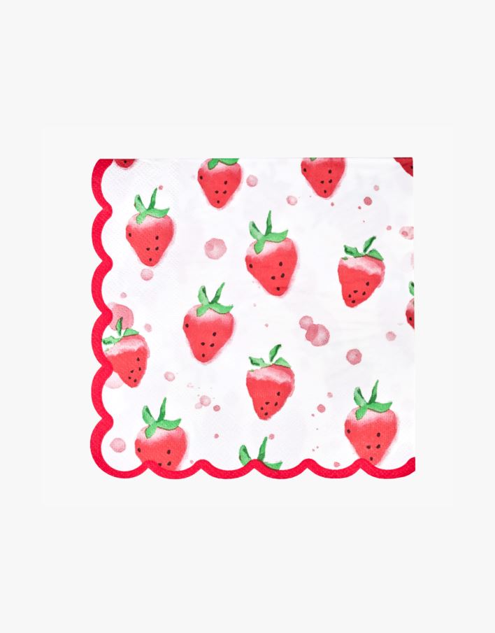 Paperiservetit moniväri/punainen - 16,5x16,5x1 cm moniväri/punainen - 1