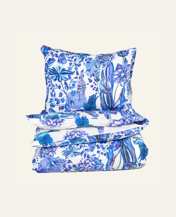 Pussilakanasetti percalea sininen - 150x210 cm sininen - 1