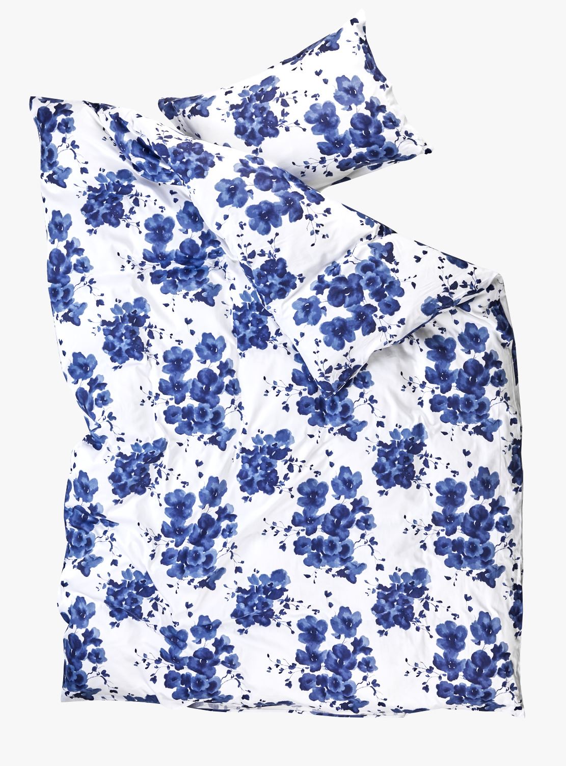 Pussilakanasetti satiinipuuvillaa sininen - 2