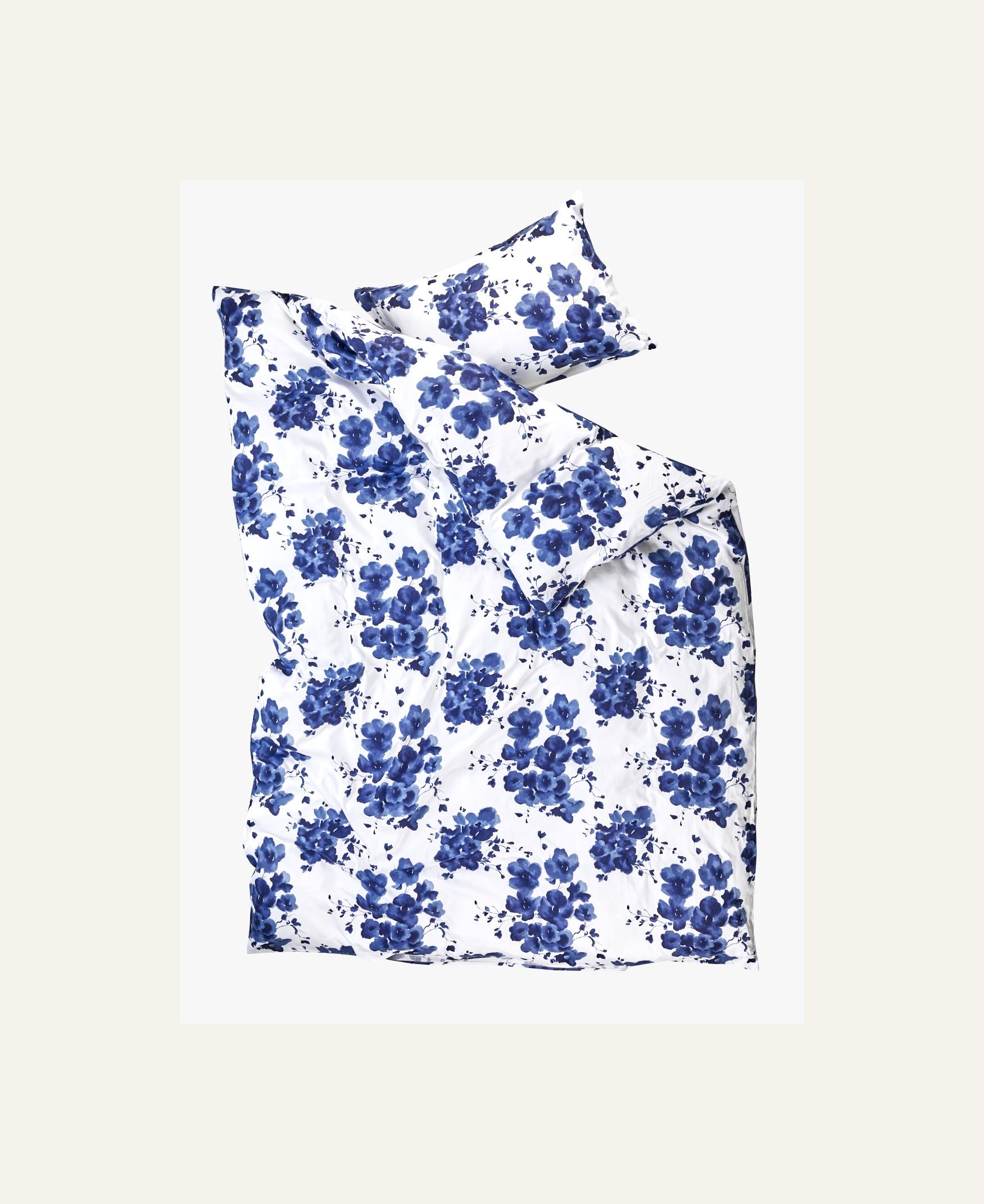 Pussilakanasetti satiinipuuvillaa sininen - 2