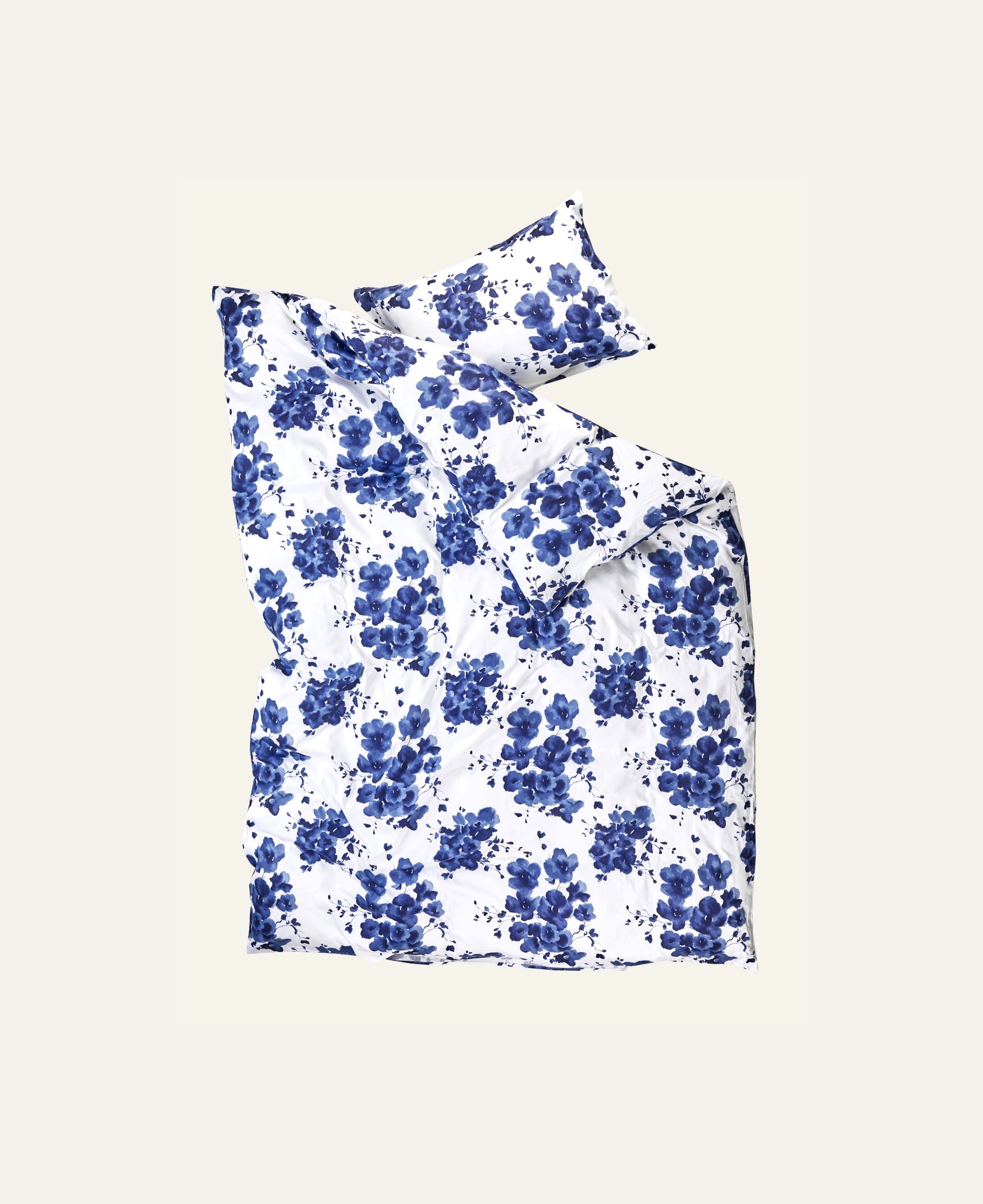 Pussilakanasetti satiinipuuvillaa sininen - 2