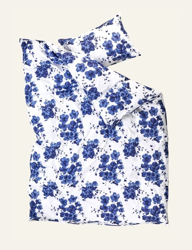 Pussilakanasetti satiinipuuvillaa sininen - 2