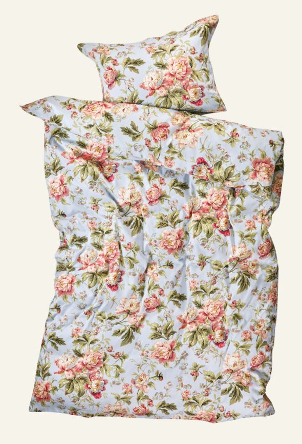 Pussilakanasetti satiinipuuvillaa vaaleansininen - 3