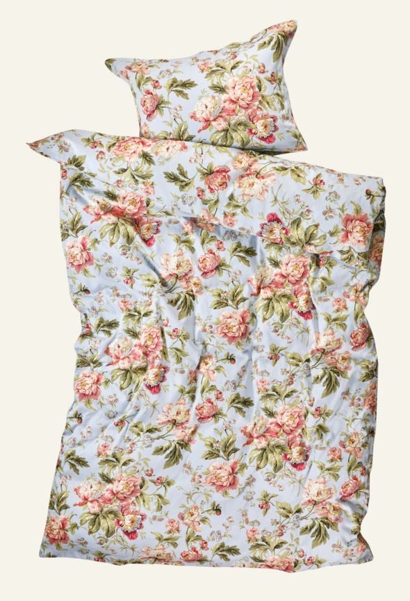 Pussilakanasetti satiinipuuvillaa vaaleansininen - 3