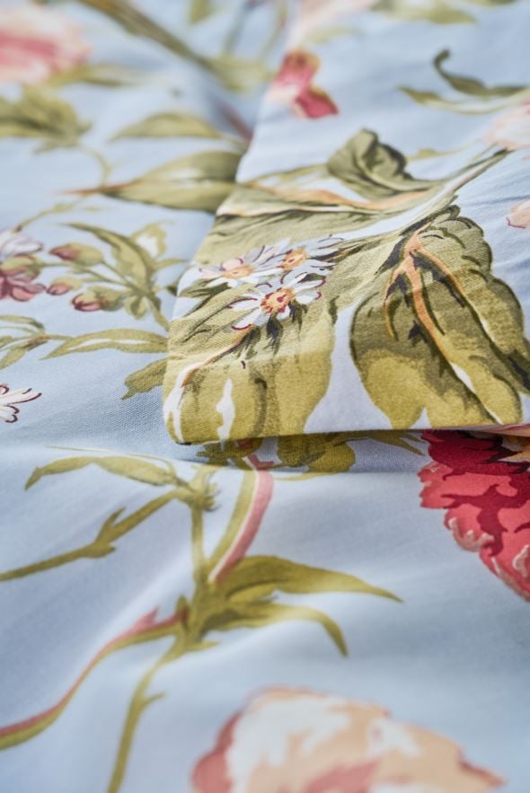 Pussilakanasetti satiinipuuvillaa vaaleansininen - 4