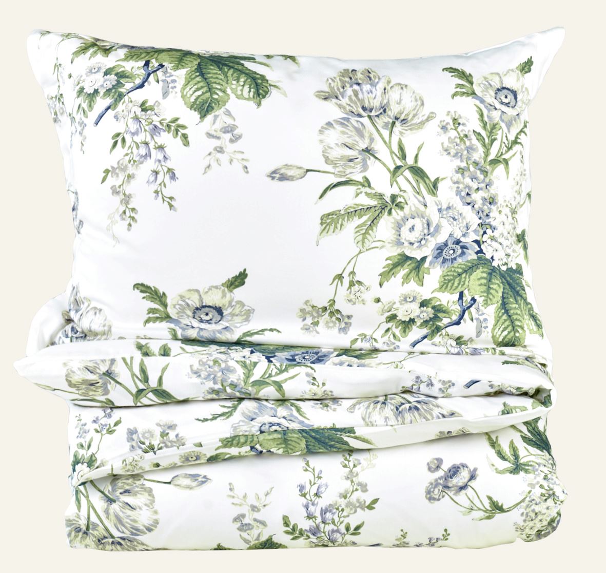 Pussilakanasetti satiinipuuvillaa moniväri/sininen - 2