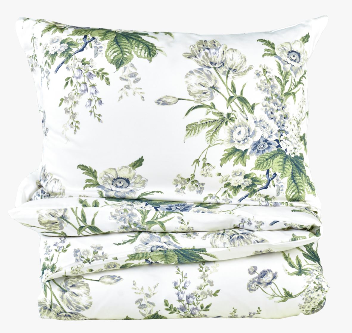 Pussilakanasetti satiinipuuvillaa moniväri/sininen - 2