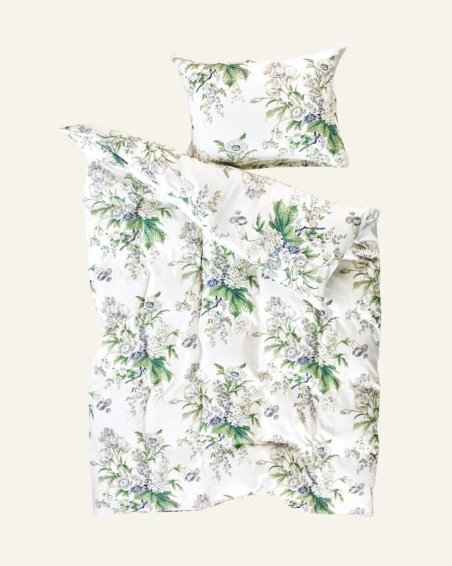 Pussilakanasetti satiinipuuvillaa moniväri/sininen - 230x220 cm moniväri/sininen - 1