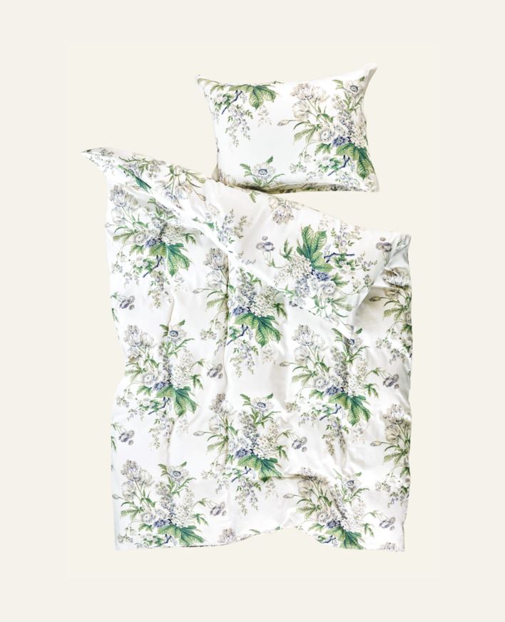 Pussilakanasetti satiinipuuvillaa moniväri/sininen - 150x210 cm moniväri/sininen - 1