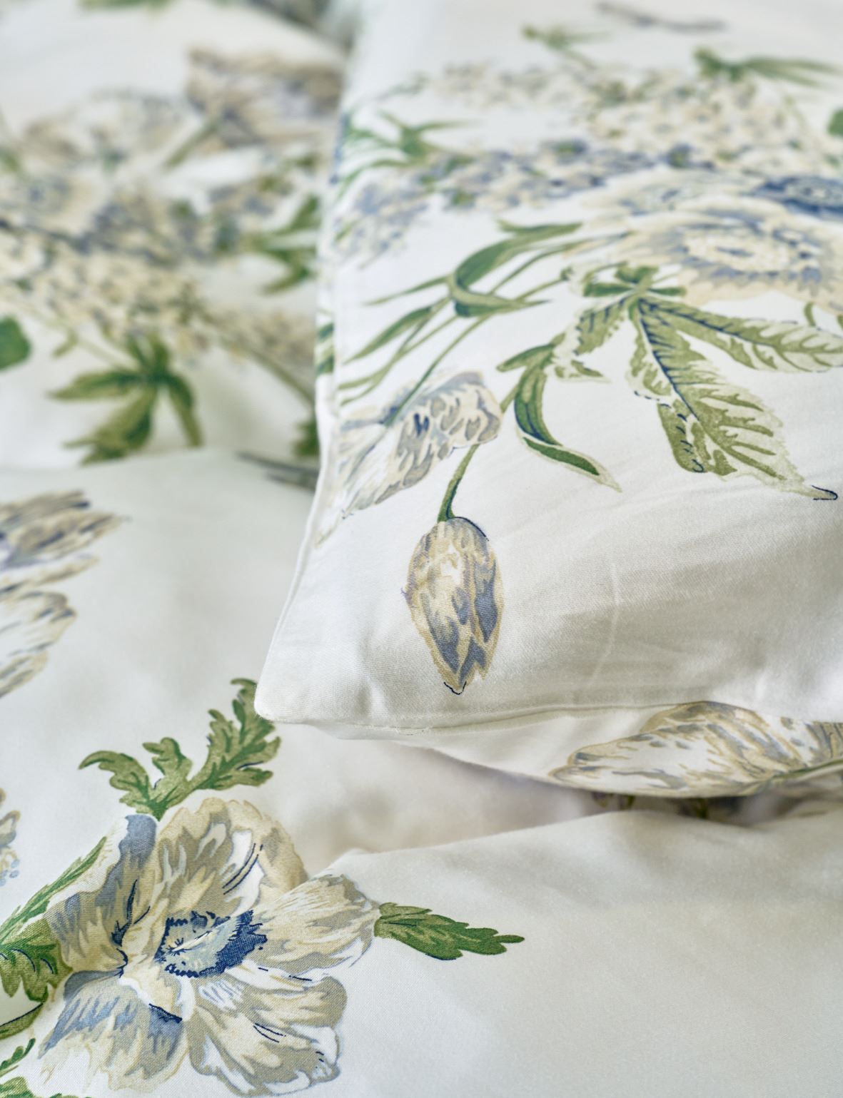 Pussilakanasetti satiinipuuvillaa moniväri/sininen - 3