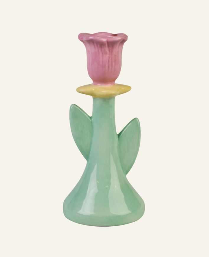 Kynttilänjalka moniväri/roosa - 6,6x6,6x14,7 cm moniväri/roosa - 1