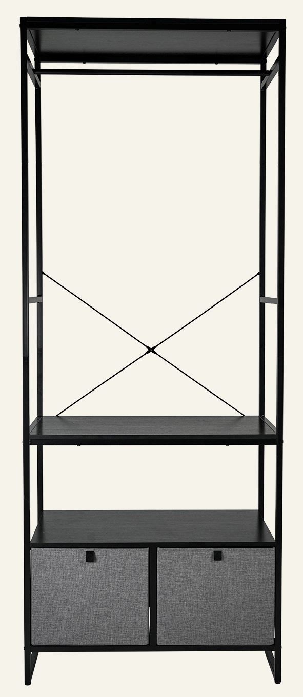 Naulakko musta - 84x46,5x215 cm musta - 1