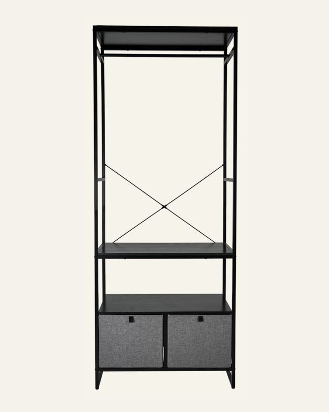 Naulakko musta - 84x46,5x215 cm musta - 1